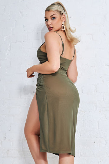 Naked Knotted Midi with Thigh Split Goddiva